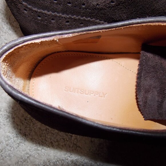 SUITSUPPLY Men Formal Shoes Brown Suede Low-Top Laced Suede Formal main image 4